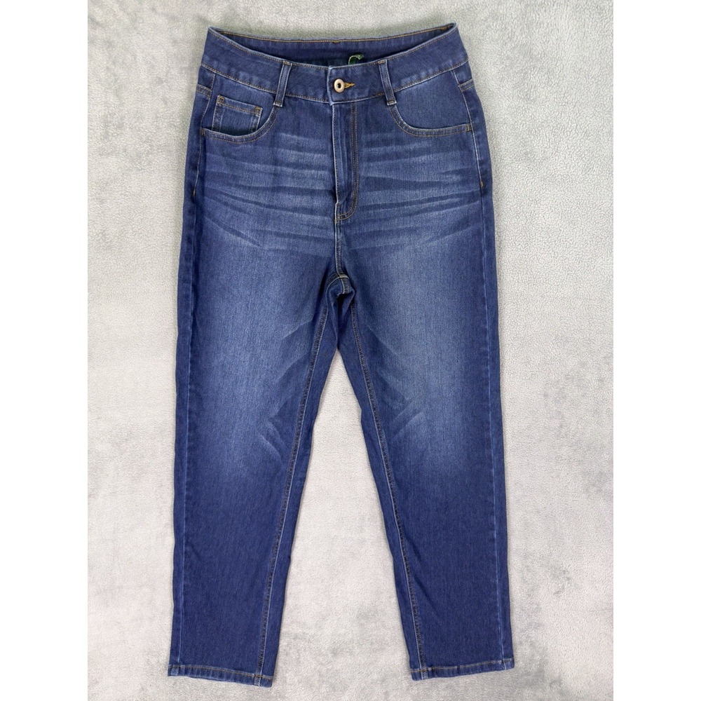 Halara Jeans Womens Small Blue Straight High Waisted Denim Leggings Stretch‎